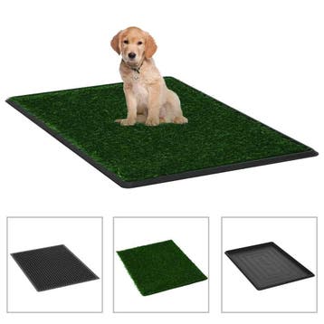 vidaXL Huisdierentoilet met bak en kunstgras 76x51x3 cm, Verzenden