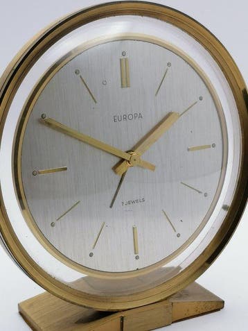 Wekker - Europa - Mid-century modern Messing - 1950-1960 -