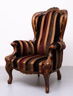 Chaise longue - Ronce de noyer - recouvert à nouveau