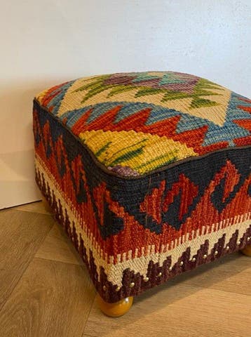 Kelim Poef(Ongebruikt/Nieuw) - Kelim - 34 cm - 34 cm, Nieuw