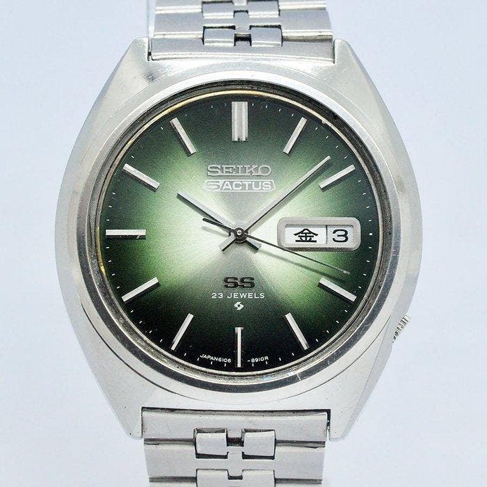 Seiko - 5 Actus SS Gradient Green - Zonder minimumprijs -, Handtassen en Accessoires, Horloges | Antiek