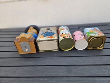 Spaarpot (5) - blik en metaal - Diverse mooie spaarpotten