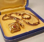 Bracelet - 9 carats Or rose Quartz - Chaîne de montre et