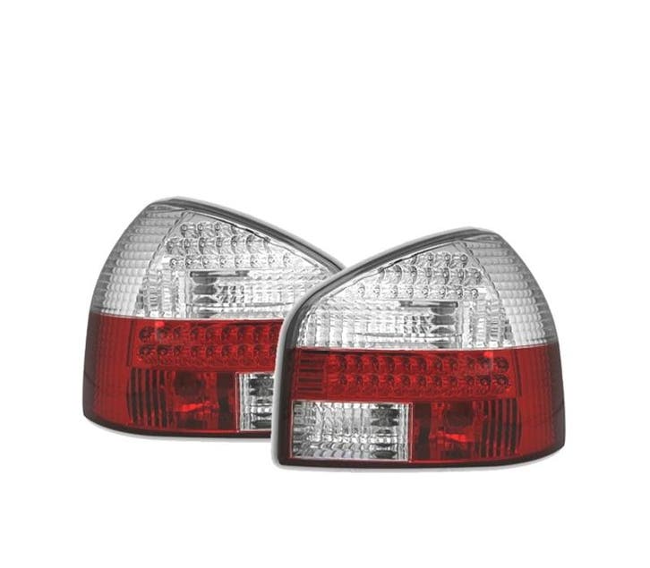 FEUX ARRIÈRE POUR AUDI A3 8L 96-03 LED ROUGE CHROMÉ, Autos : Pièces & Accessoires, Éclairage, Envoi