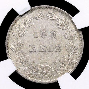 Portugal. D. Luís I (1861-1889). 100 Reis 1874 - NGC - MS 62