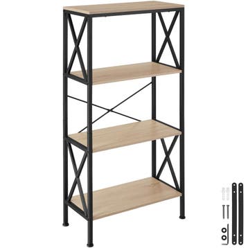 tectake Wandkast Barry 61,5x31,5x133,5cm - Industrieel licht, Verzenden, Nieuw