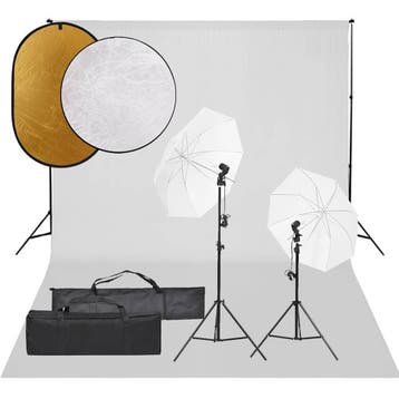 vidaXL Fotostudioset met verlichtingsset, achtergrond en, Verzenden