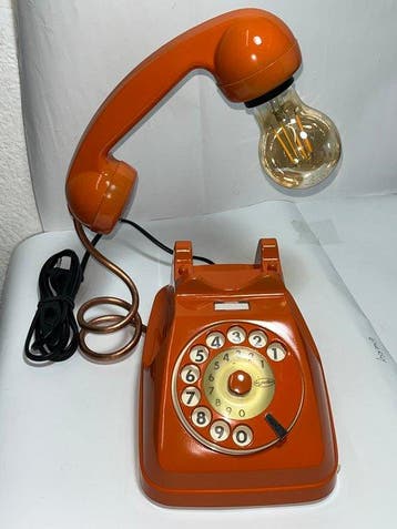 telefono lampada - Bureaulamp - PVC, messing, metaal