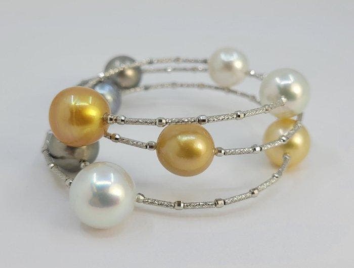Armband Platina, ALGT-gecertificeerde Zuidzee- en, Handtassen en Accessoires, Armbanden