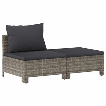 Loungeset grijs | 41% Korting | Retour deal, Tuin en Terras, 2 zitplaatsen, Verzenden, Hocker, Zo goed als nieuw