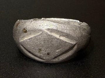 Oud-Romeins Zilveren, mooie, klassieke ring met een