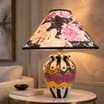 Lampe de table - Céramique, Textile - Pièce unique,