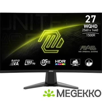 MSI MAG 27CQ6F Quad HD 180Hz Curved VA Gaming Monitor, Verzenden, Nieuw