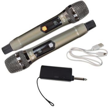 QTX J-Mic UHF Draadloze Microfoonset Met 2 X Handzenders En