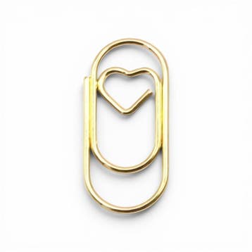 12 mini paperclips goud hartje - papierklem - leuk inpakk..., Handtassen en Accessoires, Bedels, Verzenden, Nieuw