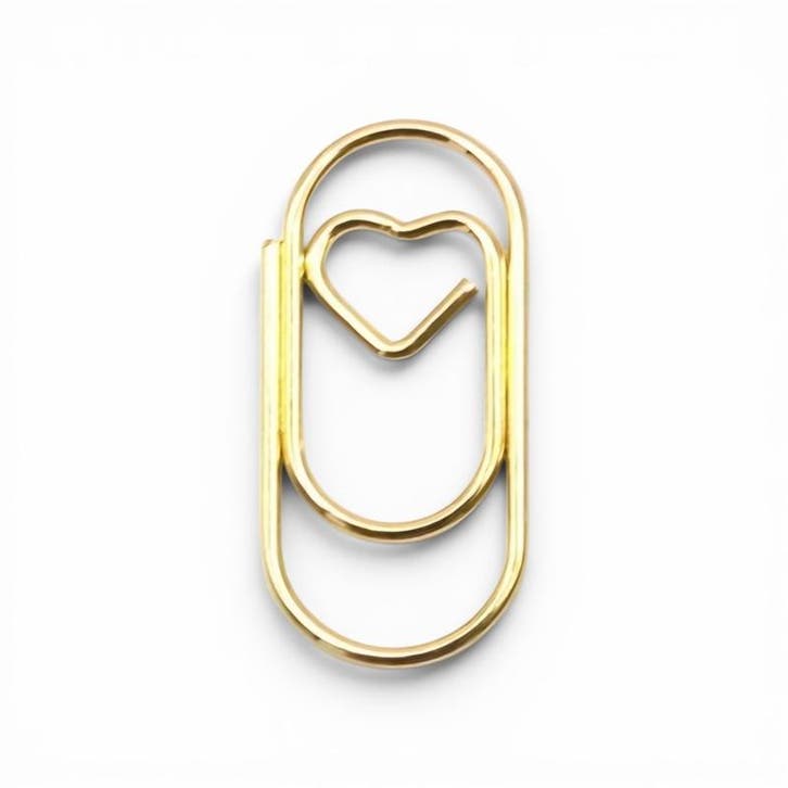 12 mini paperclips goud hartje - papierklem - leuk inpakk..., Handtassen en Accessoires, Bedels, Nieuw, Verzenden