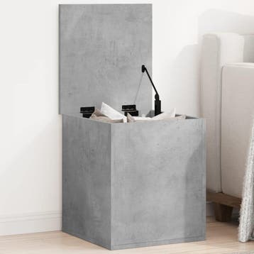 vidaXL Opbergbox 40x42x46 cm bewerkt hout betongrijs, Verzenden