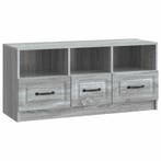 vidaXL TV Kast met lade Grijs sonoma 102 x 34,5 x 47 cm, Huis en Inrichting, Kasten |Televisiemeubels, Verzenden, Nieuw