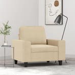vidaXL Fauteuil 60 cm stof crèmekleurig, Huis en Inrichting, Zetels | Zetels, Verzenden, Nieuw