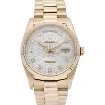Rolex - Day-Date Watch with 10 Diamonds and Computer Dial -, Nieuw