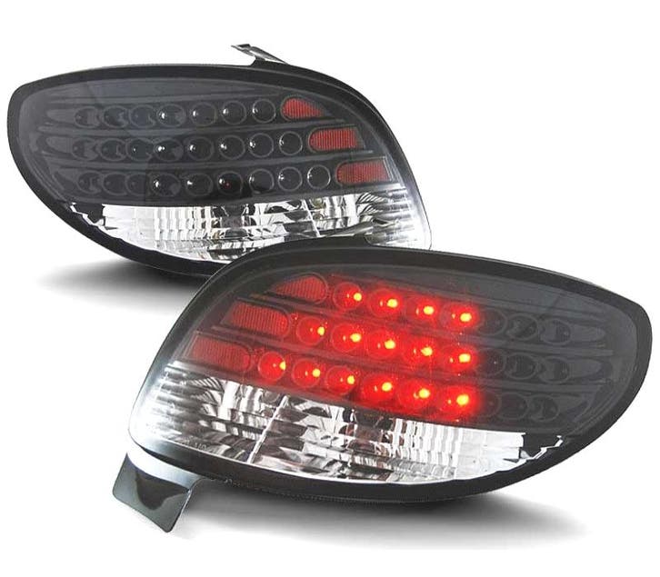 FEUX ARRIÈRE PEUGEOT 206 98-09 LED FOND NOIR, Autos : Pièces & Accessoires, Éclairage, Envoi