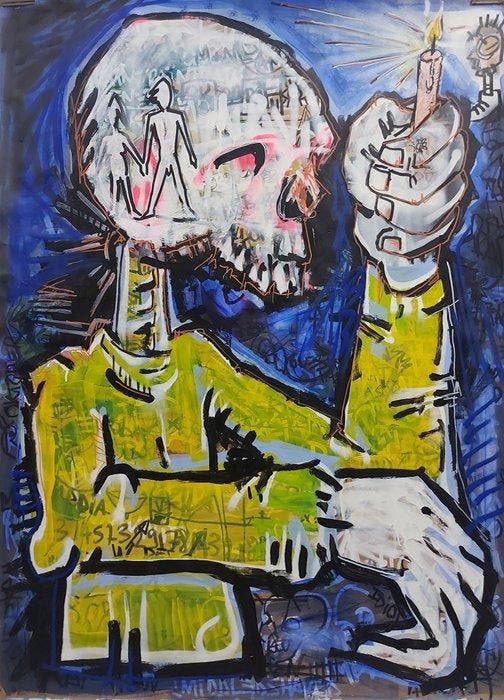 Baptiste Laurent - La lumière au bout du couloir, Antiek en Kunst, Kunst | Schilderijen | Modern