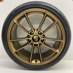 Porsche 992 20/21inch Carrera Classic Goud/Brons met banden, Ophalen, Banden en Velgen