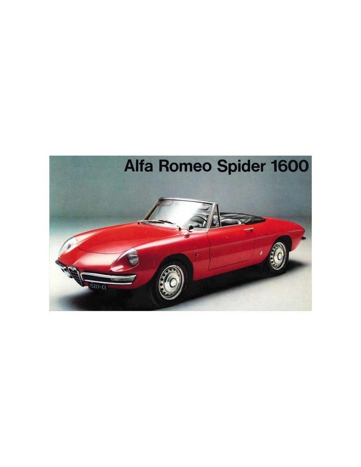 1966 ALFA ROMEO SPIDER 1600 BROCHURE FRANS, Livres, Autos | Brochures & Magazines, Enlèvement ou Envoi