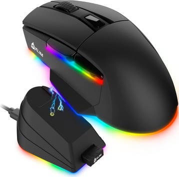 KLIM Blaze X met dock | Retour deal | Snel beslist, Rechtshandig, Muis, Verzenden, Gaming muis