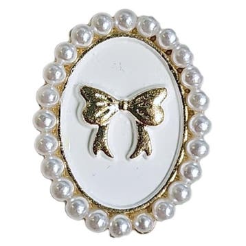 Fako Bijoux - Magnetische Mini Broche - Ovaal Strik Met, Verzenden