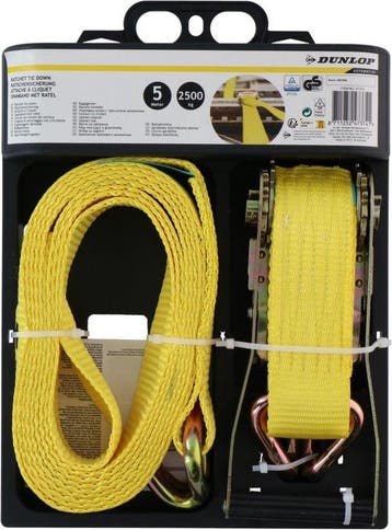 2dekans | Dunlop Spanband met Ratel - 5 M - tot 2500 KG -, Ophalen of Verzenden, Nieuw