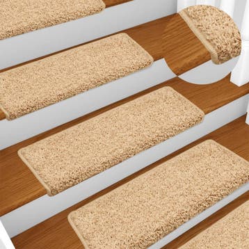 vidaXL Trapmatten 15 st 65x21x4 cm crème met rechthoekige, Verzenden, Nieuw