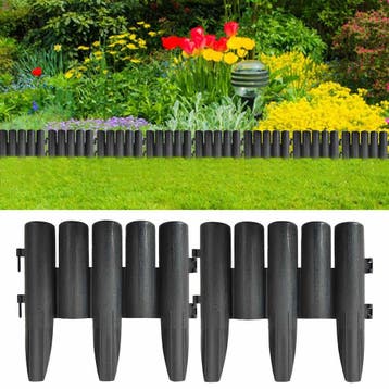 vidaXL Gazonranden 36 st 10 m PP antracietkleurig, Verzenden