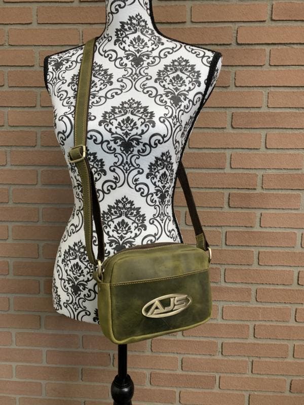 Handtas Mat olive green  messenger shoulder/crossbody bag, Auto-onderdelen, Overige Auto-onderdelen, Nieuw, Ophalen of Verzenden