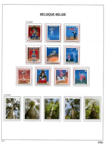 Belgique 2009 - Timbres issus des Blokken et Boekjes selon, Gestempeld