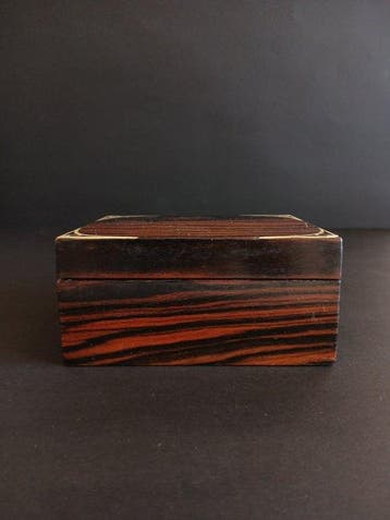 Doos - Hout - Macassar-ebbenhout, Antiek en Kunst