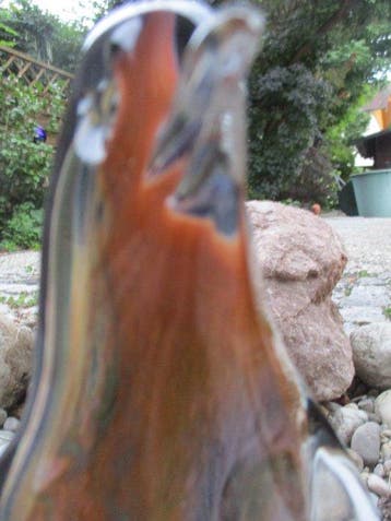 Oba - Bocal - pingouin - Verre - Murano Pinguin Calcedonio