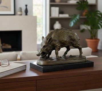 Pierre-Jules Mène (1810–1879) - after - Sculpture, Wild Boar
