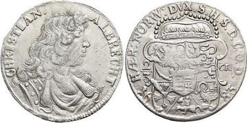2/3 taler, daalder(gulden) 1683 Cr Schleswig-holstein-got..., Verzenden, België