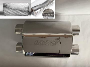 MAX Ultra Straight Flo Performance polished rvs uitlaat, Ophalen of Verzenden, Nieuw