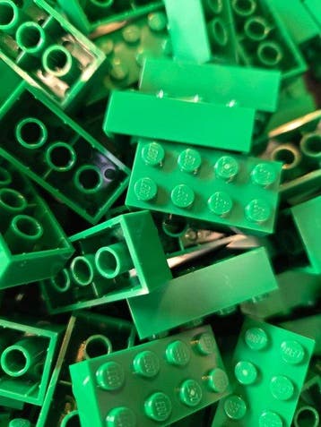 Lego Onderdelen - New Brick 2 x 4 Green 200pcs, Kinderen en Baby's, Nieuw