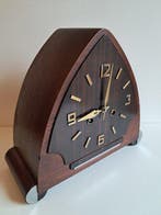 Pendule de cheminée - Art déco - Chêne - 1920-1930, Antiquités & Art