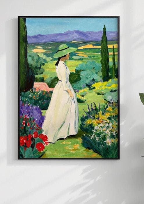 E. García - Campo verde XL (no reserve), Antiquités & Art, Art | Peinture | Moderne