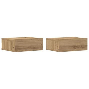 Nachtkastjes eiken look | Tweede kansje | OP = OP, Huis en Inrichting, Minder dan 45 cm, Verzenden, Nieuw, Minder dan 55 cm