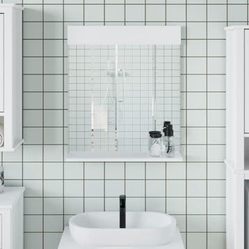 vidaXL Badkamerspiegel met schap BERG 60x12x70 cm massief, Verzenden