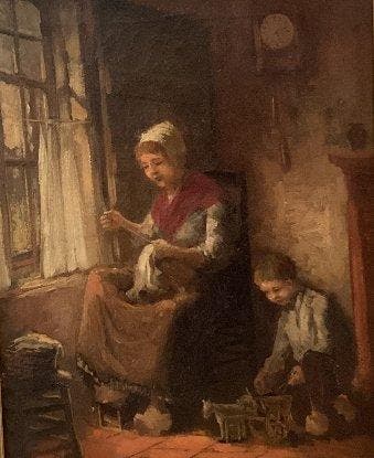 Hollandse School (XX) - Vrouw met kind