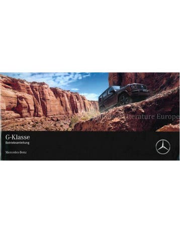 2019 MERCEDES BENZ G KLASSE INSTRUCTIEBOEKJE DUITS