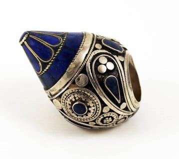 Grand anneau - Argent, Lapis Lazuli - Afghanistan - la