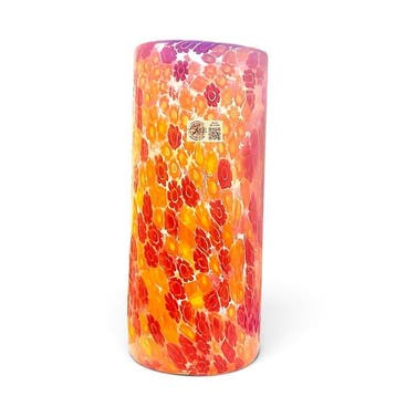 Vaas - Grote vaas met millefiori-murrine - 28 cm -