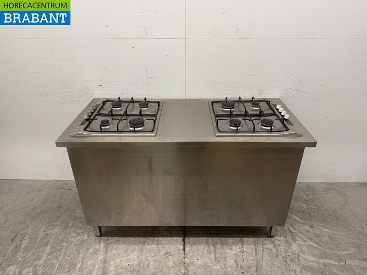 RVS Werkkast met 2 Siemens Inbouw Fornuizen GAS 150 cm, Articles professionnels, Horeca | Équipement de cuisine, Enlèvement ou Envoi